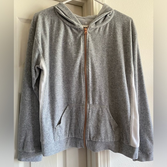LKNEW Xersion Velour Activewear Set Girl’s PLUS XL / XXL Grey Zip Hoodie Pants - Picture 8 of 12
